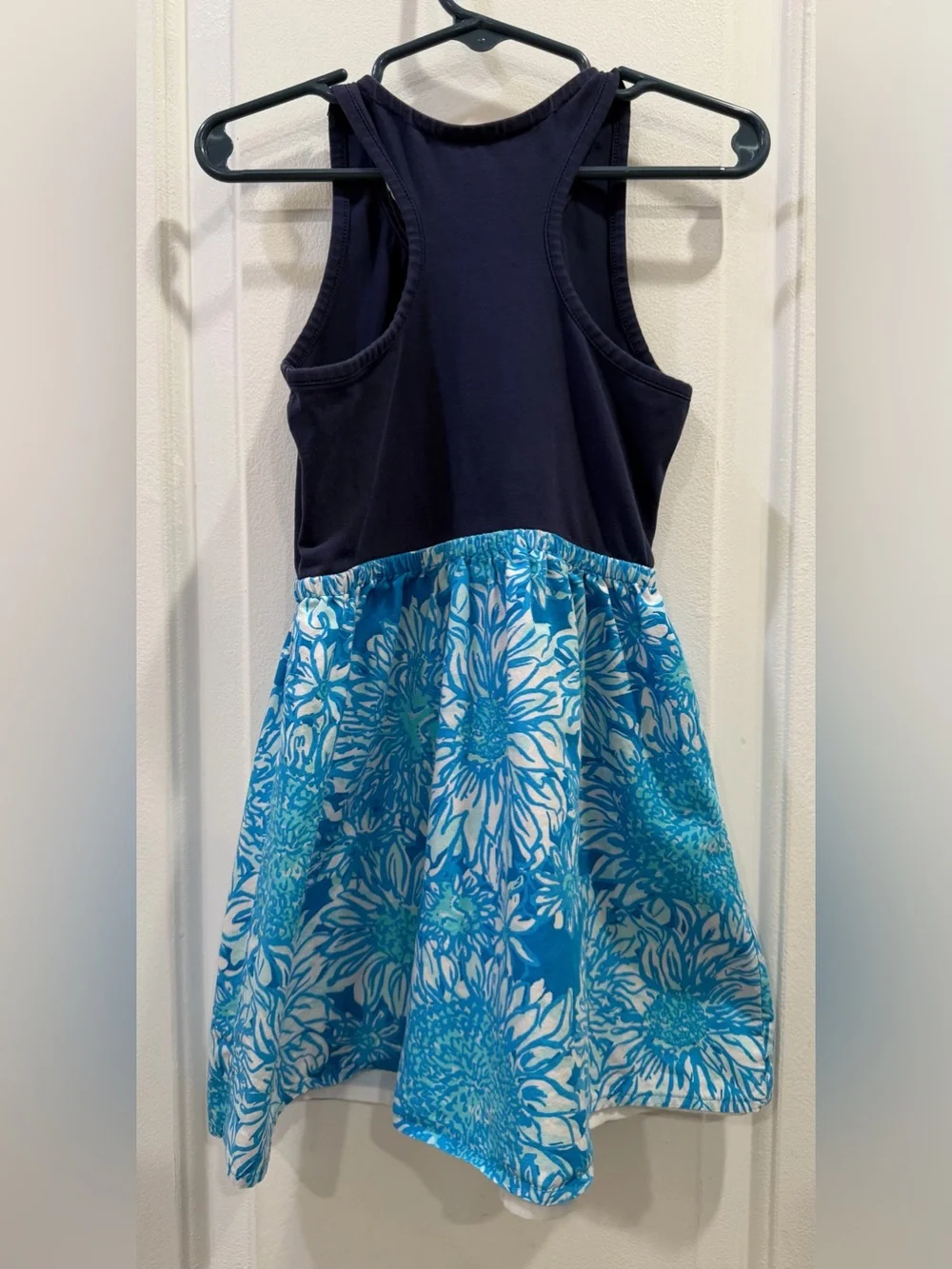Lilly Pulitzer Girls Dress Size Small 4/5 Lion Floral Blue White